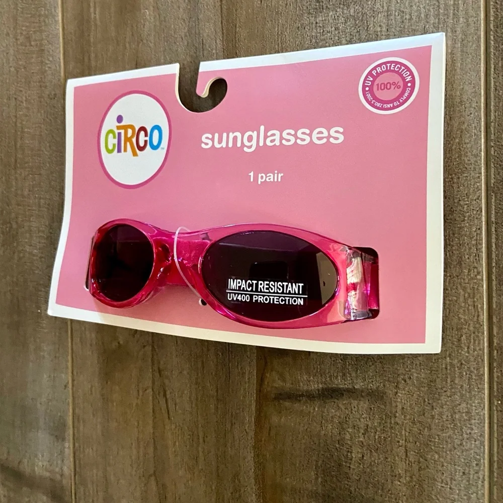 Circo Baby Toddler Sunglasses in Pink w/Flexible Adjustable Band UV Protecting
